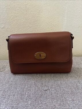 Fossil Gabriella small Brown Leather Crossbody Shoulder Bag